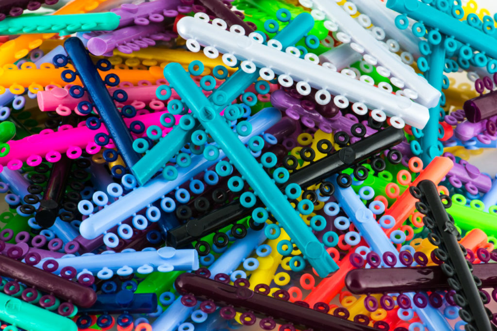 assorted orthodontic elastomeric rings